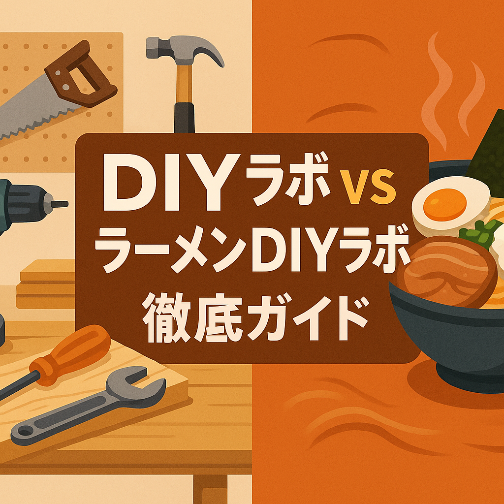 DIYラボとラーメンDIYラボを徹底比較｜コーナン工具レンタルから北越谷の人気ラーメン店まで一気にわかるガイド